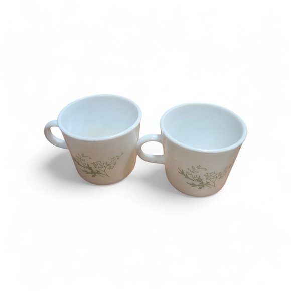 Corningware Cream Mugs with Floral Design - Picture 4 of 5